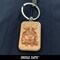 Statue of Liberty United States of America Landmark Icon Engraved Wood Rectangle Keychain Tag Charm